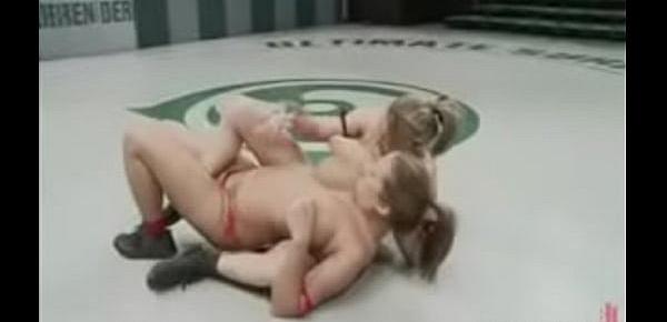  Winner makes the loser eat her pussy, after kicking her ass